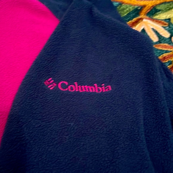 Columbia Purple/Navy Fleece 1/4 Zip Top - Picture 2 of 7
